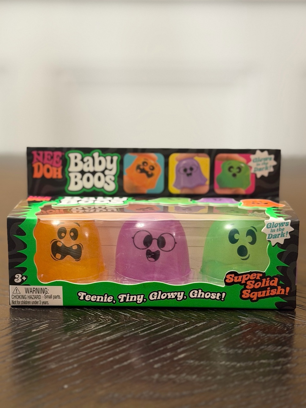 NeeDoh Baby Boos Glow-in-the-Dark Ghost Squishies Fidget Toy Set